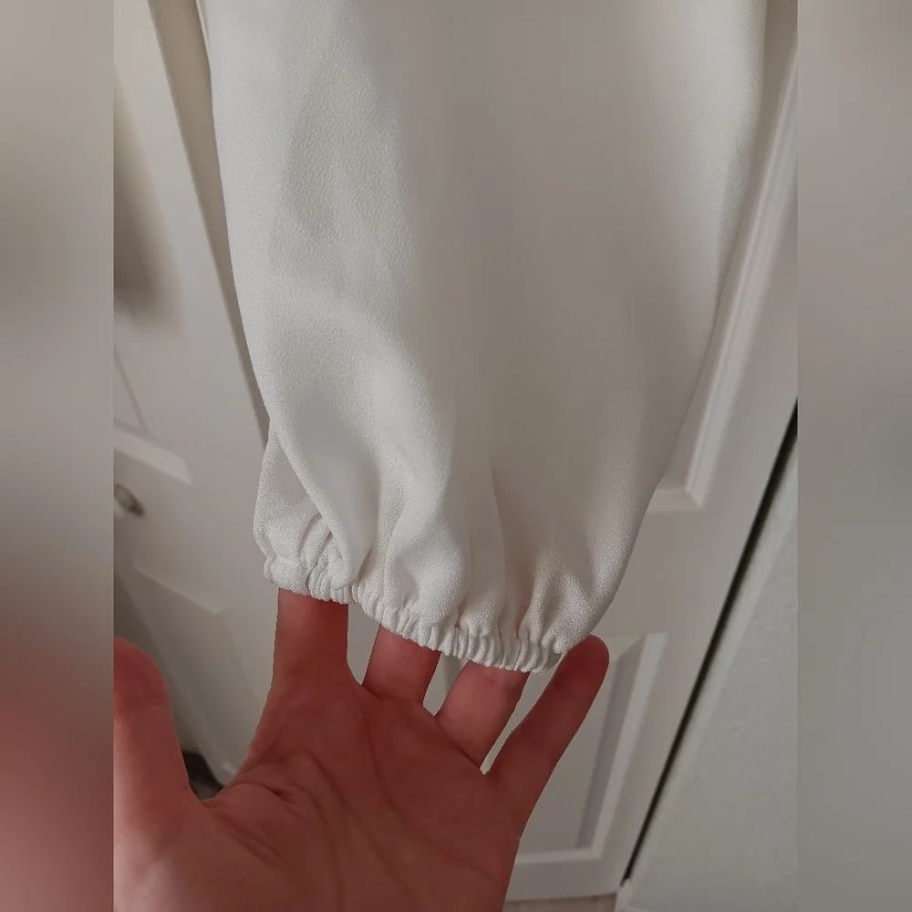 Princess Polly Ariah White Long Sleeve Crop Top. Size 6.